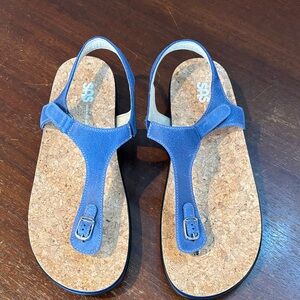 SAS Marina - T-Strap Sandal in Blue